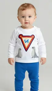 Baby Boy Super Hero Cool Arctic White Top With A Pattern Of