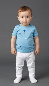 Baby Boy Super Hero An Outfit Of Cool Sky Blue With A