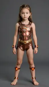 Girl Superhero Bronze Spark Suit Ember Anklets