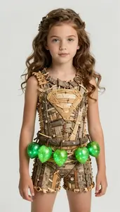 Girl Superhero Living Costume Of Woven Bark And Branches