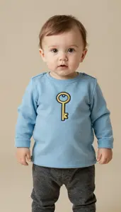 Baby Boy Super Hero Little Guardian In A Slate Blue Tunic