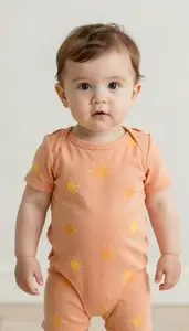 Baby Boy Super Hero Little Hero In A Warm Apricot Outfit