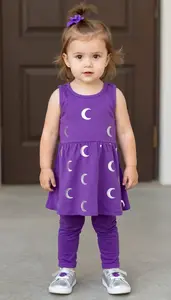 Baby Girl Superhero Toddler In Berry Purple Dress With