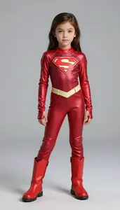 Girl Superhero Ruby Glow Suit Blaze Boots