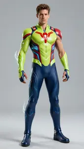 Male Superhero Male Figure In Ultra Light Carbon Fiber