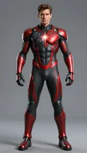 Male Superhero Powerful Male Physique In Obsidian And