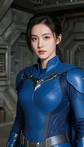 Aerodynamic Blue Caped Protector Hero In The Underground