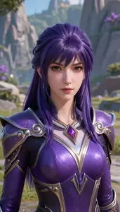 Arcane Purple Armored Savior Hero In The Valley