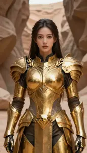 Blessed Gold Armored Specialist Hero In The Canyon