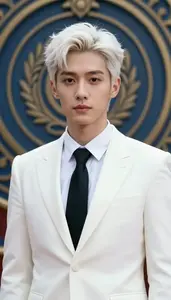 Crystalline White Suited Agent Hero At The Academy