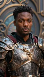 Ebony Black Armored Prince Hero In The Metropolitan City