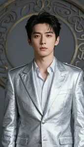 Electrified Silver Suited General Hero On The Hilltop