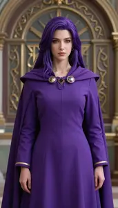 Immense Purple Caped Bastion Hero At The Academy