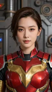 Inferno Red And Gold Defender Hero At The Industrial Complex