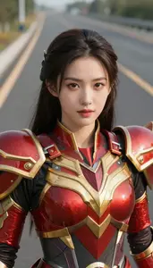 Inferno Red And Gold Warden Hero On The Highway