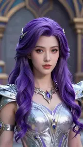 Magical Purple And Silver Liberator Hero In The Arena