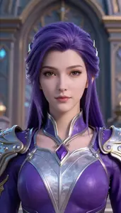 Magical Purple And Silver Commander Hero At The Historic