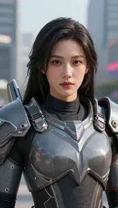 Nickel Gray Armored Harbinger Hero In The Downtown District