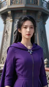 Noble Purple Caped Bastion Hero At The Observation Tower