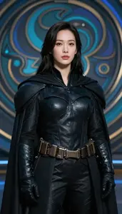 Nocturnal Black Caped Sentinel Hero In The Valley