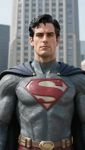 Stone Gray Caped Colossus Superhero At The Downtown Tower