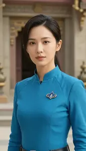 Tidal Blue Suited Operative Hero At The Temple