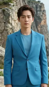 Tidal Blue Suited Specialist Hero On The Cliff