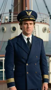 Titanic Blue Suited Captain Hero At The Observation Tower