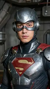Titanium Gray Caped Protector Superhero In The Underground
