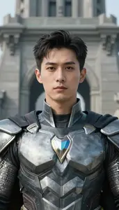 Titanium Gray Caped Titan Hero At The Historic Monument