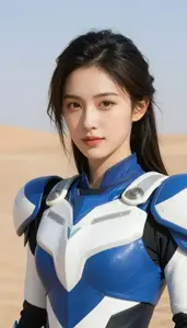 Wave Blue And White Bastion Hero In The Desert Landscape