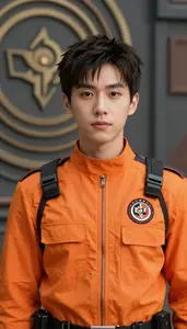 Wild Orange Suited Enforcer Hero At The Academy