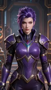 Arcane Purple Armored Commander Hero At The Power Plant