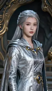 Astral Silver Caped Warrior Hero In The Underground Cave