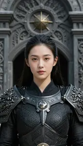 Basalt Black And Gray Crusader Hero At The Gate