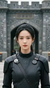 Basalt Black And Gray Scout Hero At The Fortress Gate