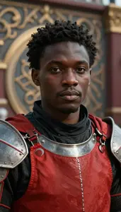 Black And Red Knight Hero In The Arena