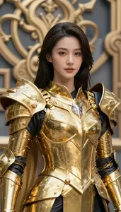 Blessed Gold Armored Champion Hero In The Commercial