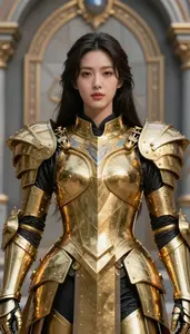 Blessed Gold Armored Champion Hero In The Metropolis