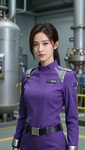 Celestial Purple Suited Scout Hero At The Power Plant