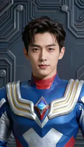 Circuit Blue And Silver Soldier Hero In The Park