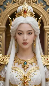 Divine Gold And White Liberator Hero At The Temple