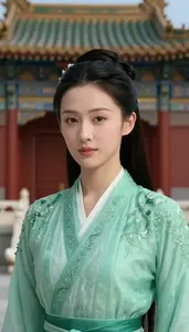 Jade Colored Commander Hero At The Palace
