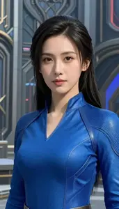 Liquid Blue Suited Crusader Hero In The Metropolis