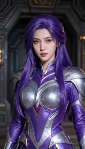 Magical Purple And Silver Sentinel Hero In The Underground
