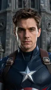 Nocturnal Black Caped Avenger Hero At The Historic Monument