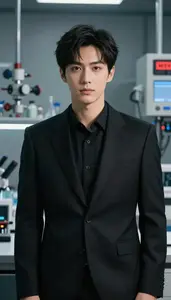 Onyx Black Suited Hero Hero In The Laboratory