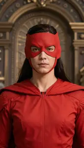 Powerful Red Caped Colossus Hero At The Academy