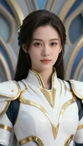 Radiance White And Gold Operative Hero On The Skyway