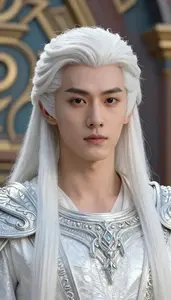 Sacred White And Silver Savior Hero In The Arena
